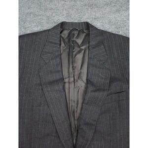 Wilkes Bashford Ermenegildo Zegna Blazer Jacket Men's 44 Gray Pin Stripe Wool